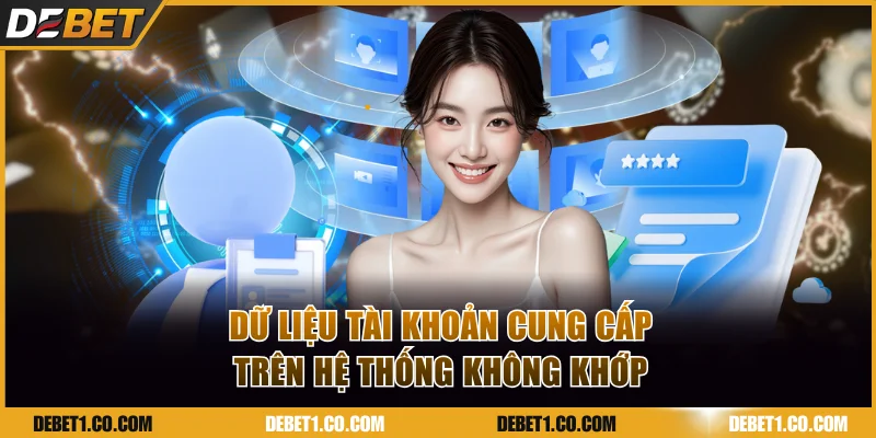 Dữ liệu tài khoản cung cấp trên hệ thống không khớp